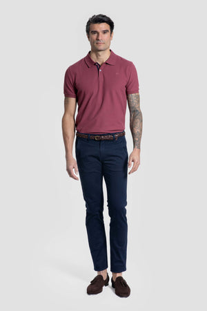 NAVY BLUE SKINNY CHINO PANTS