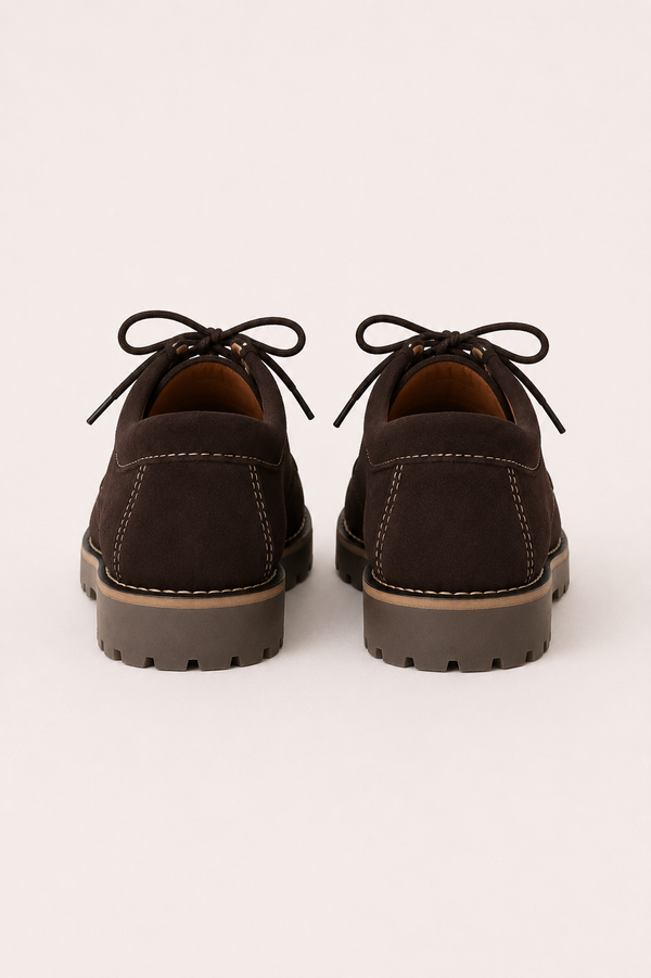 Zapato Serraje Marrón Oscuro Suela Track