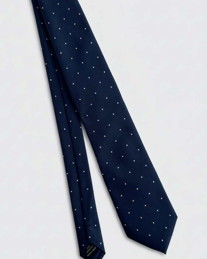 Corbata lunares marino