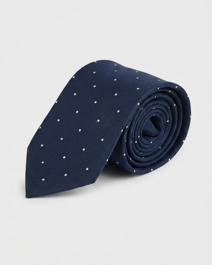 Corbata lunares marino