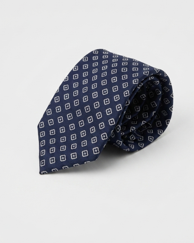 Corbata estampada marino