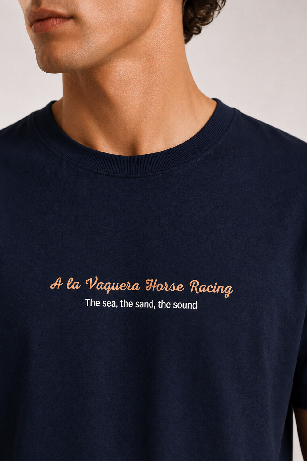 Camiseta Horse Raicing MARINO