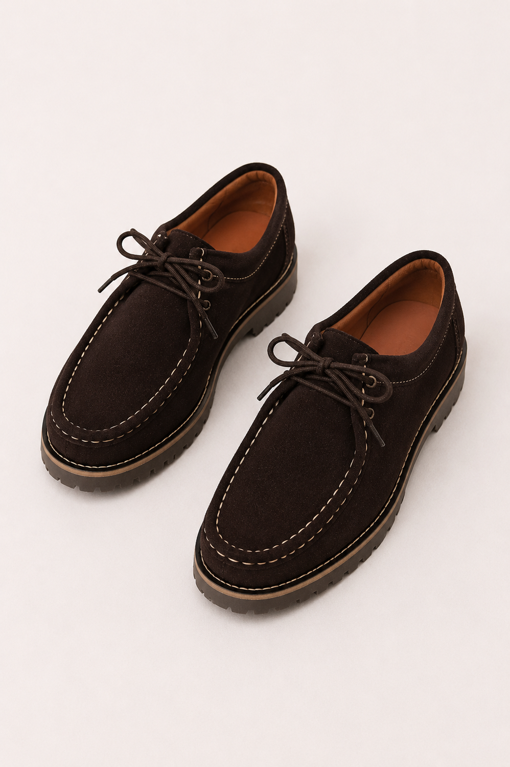 Zapato Serraje Marrón Oscuro Suela Track
