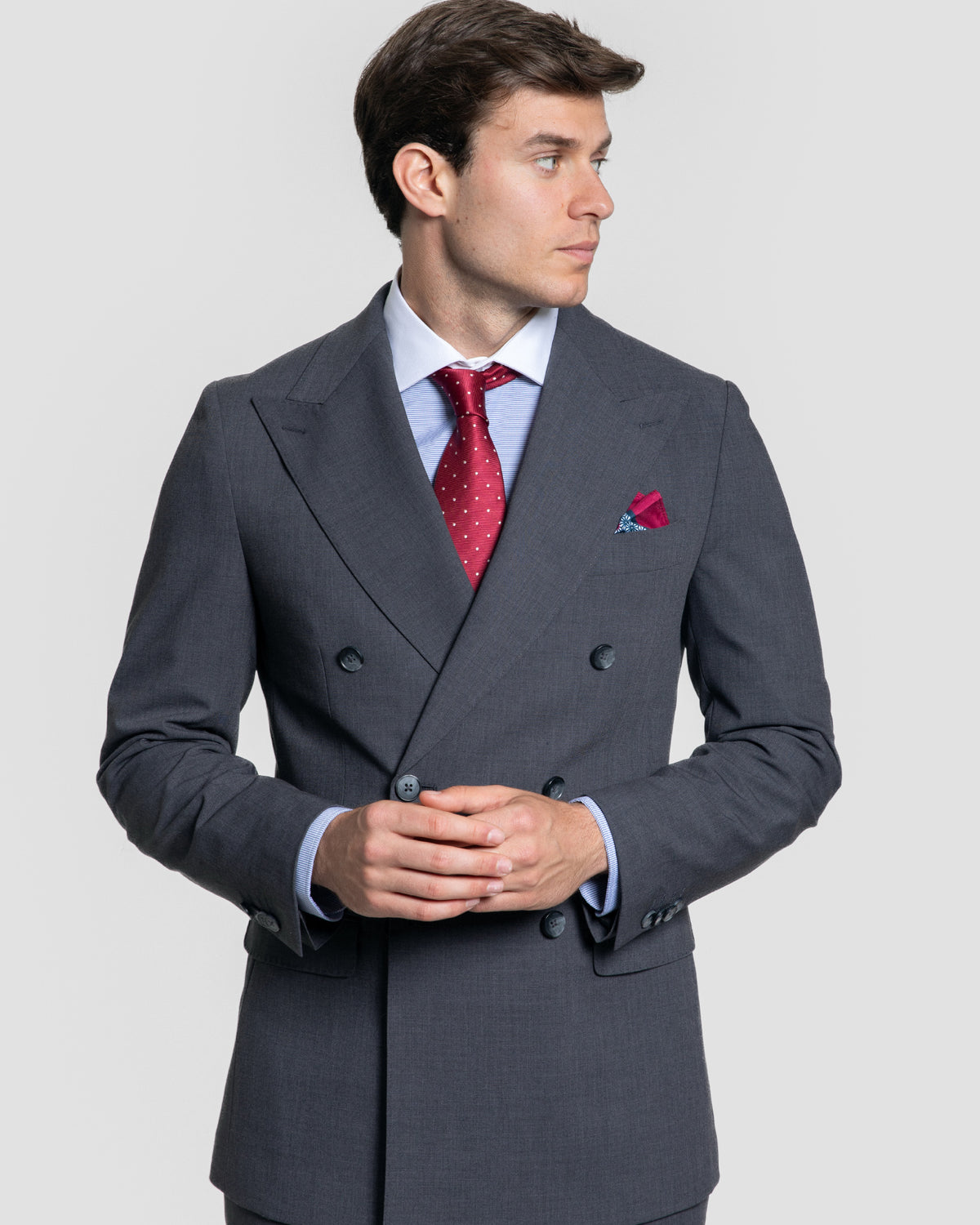 Traje Cruzado Gris