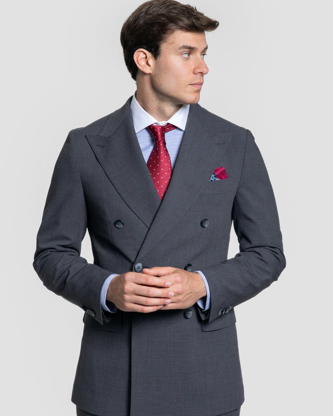 Traje Cruzado Gris