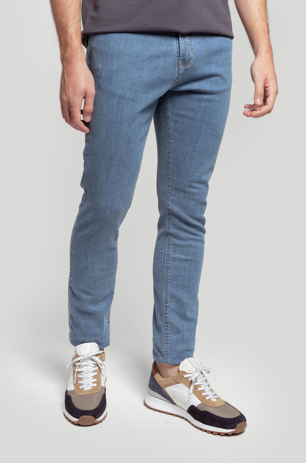 Pantalon Vaquero Sport Celeste