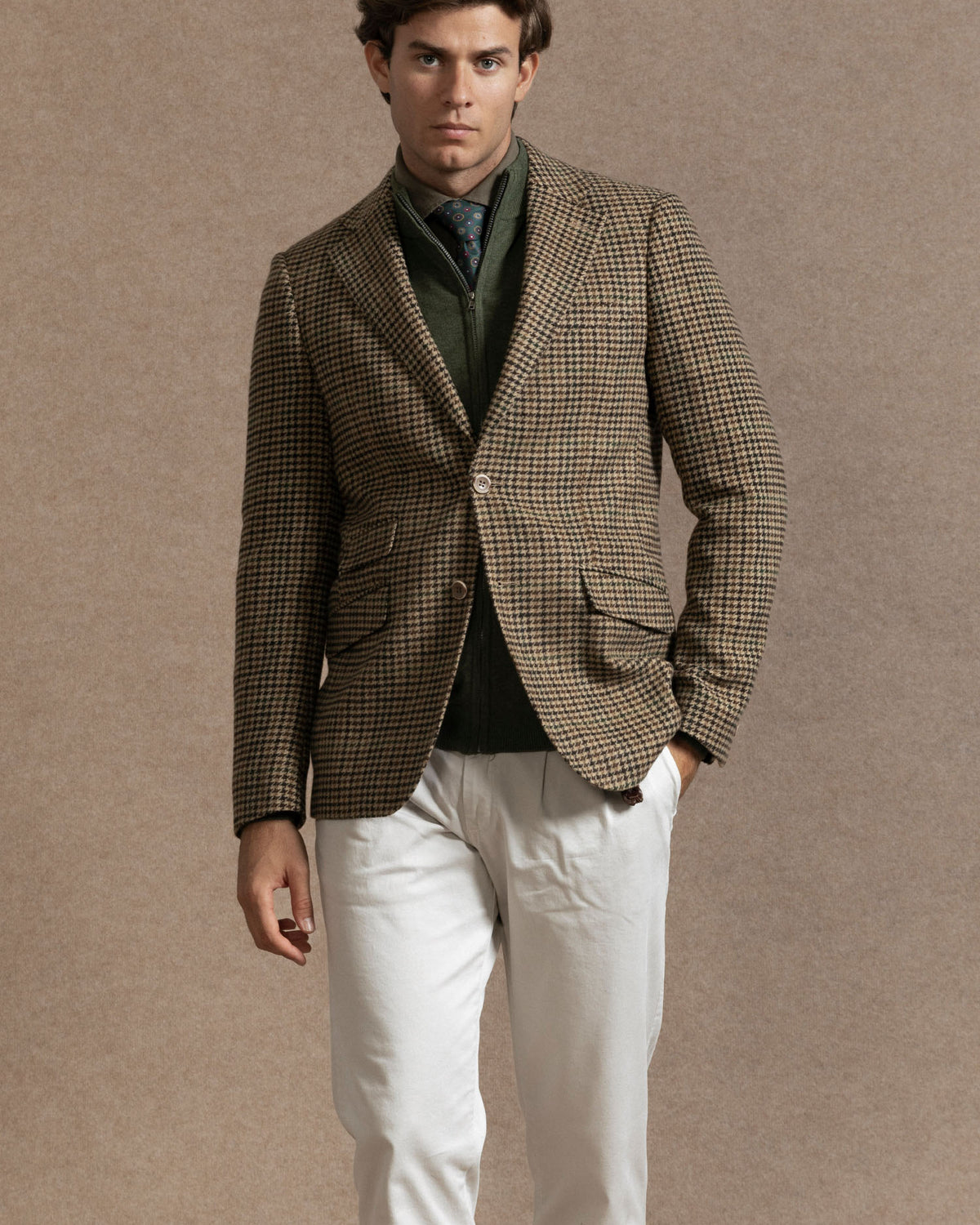 Blazer Xadrez Camelo