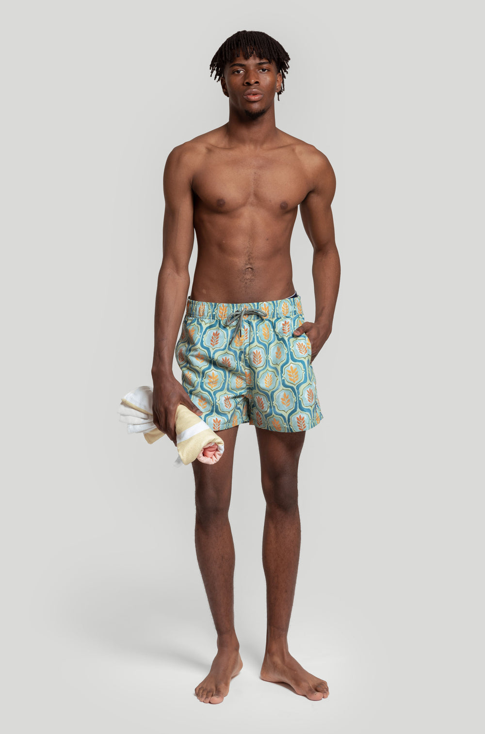 Bañador Estampado Verde Agua