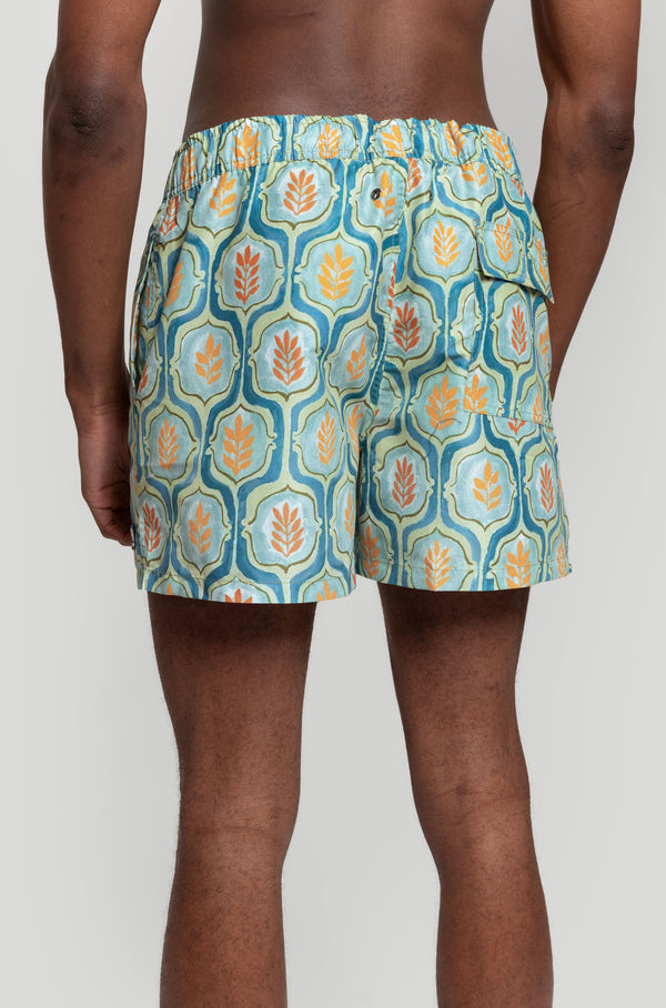 Bañador Estampado Verde Agua