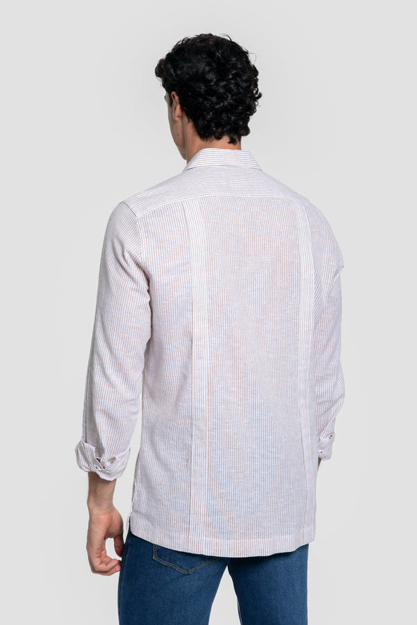 Guayabera Rayas Camel