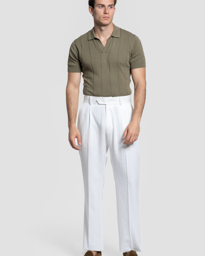 Pantalón Blanco Pinzas