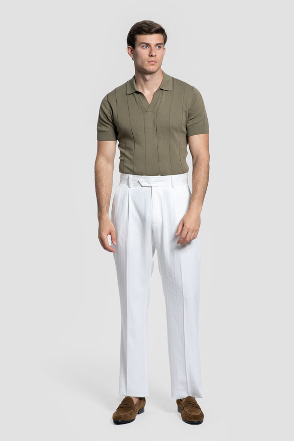 Pantalón Blanco Pinzas