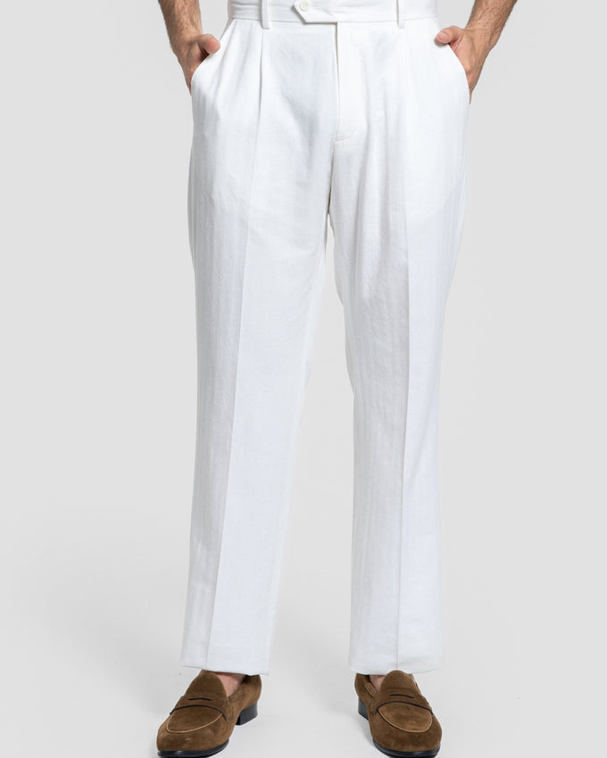 Pantalón Blanco Pinzas
