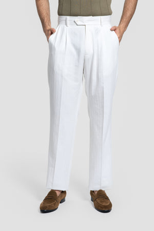 Pantalón Blanco Pinzas