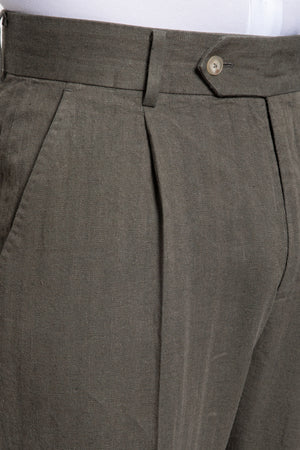 Pantalón Pinzas Bota Ancha Kaki