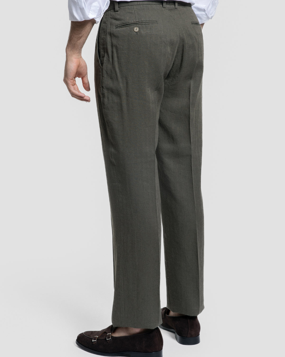 Pantalón Pinzas Bota Ancha Kaki