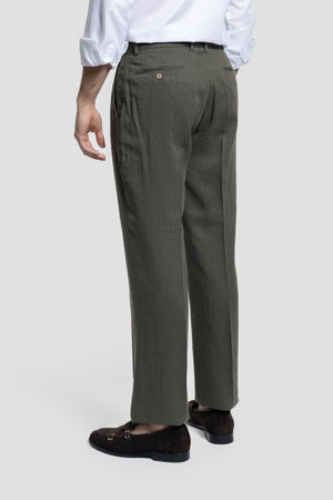 Pantalón Pinzas Bota Ancha Kaki