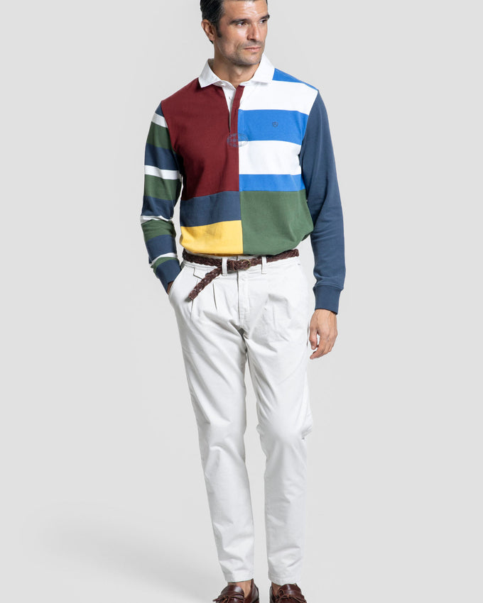 Polo Manga Larga Burdeos