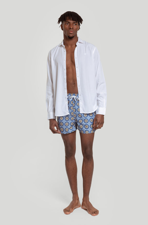 Bañador Estampado Azul