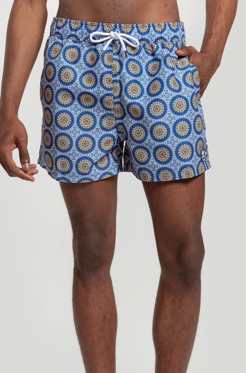Bañador Estampado Azul