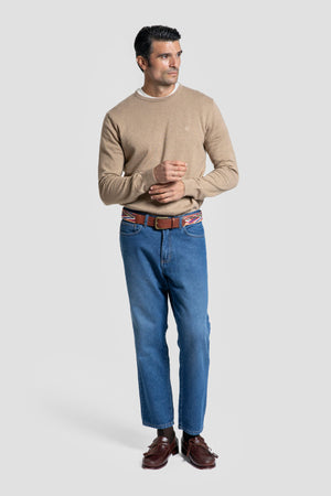 Jersey Cuello Caja Camel - Raíces