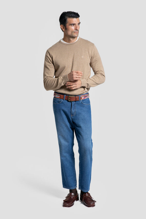 Jersey Cuello Caja Camel - Raíces