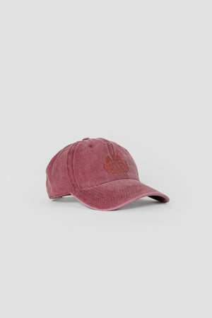 Gorra Lavada Letrero Burdeos