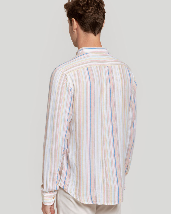 Camisa de linho listrada