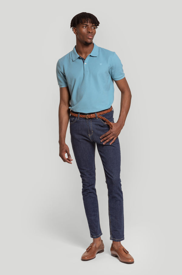 Polo Pique Celeste