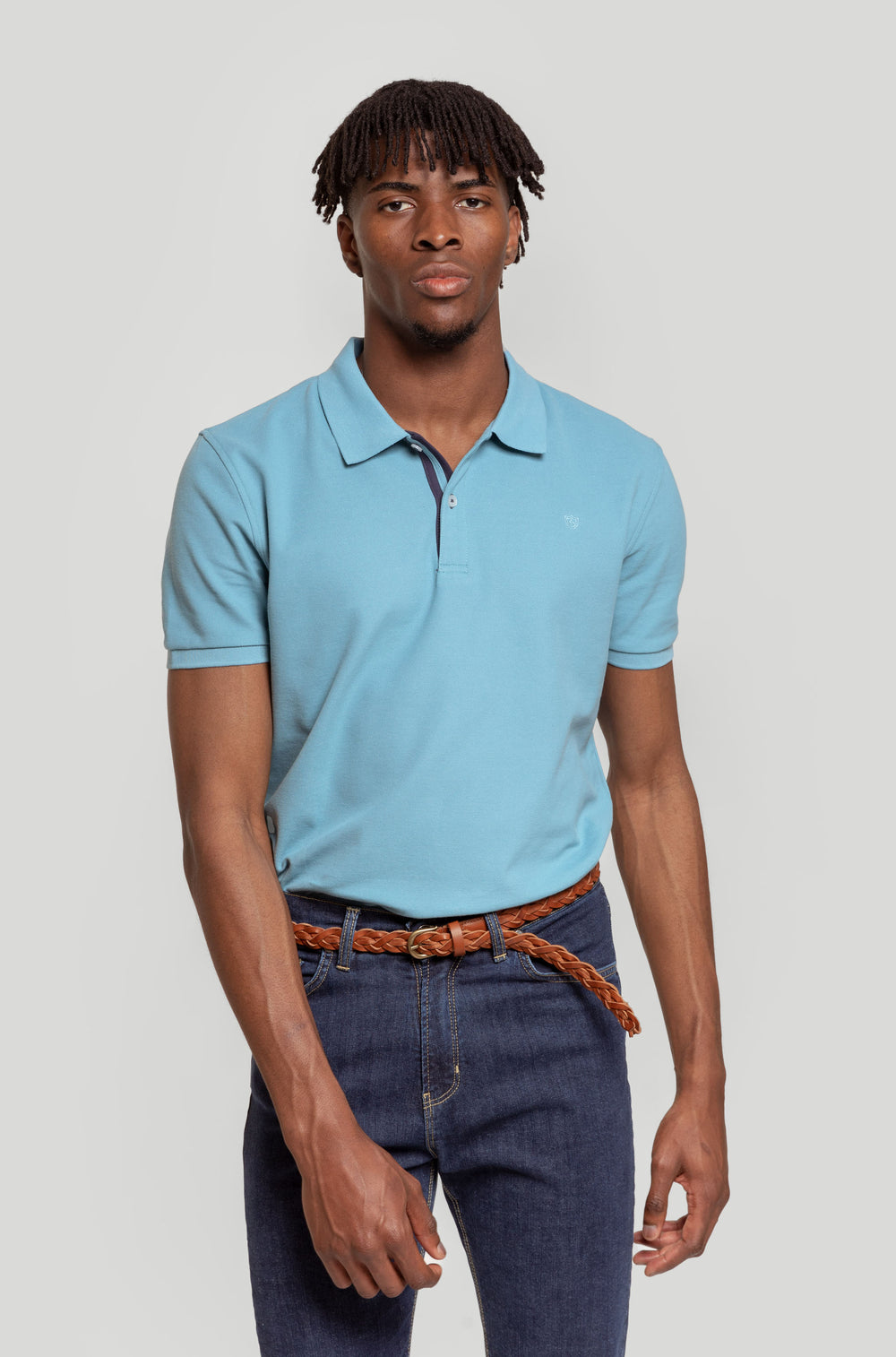 Polo Pique Celeste