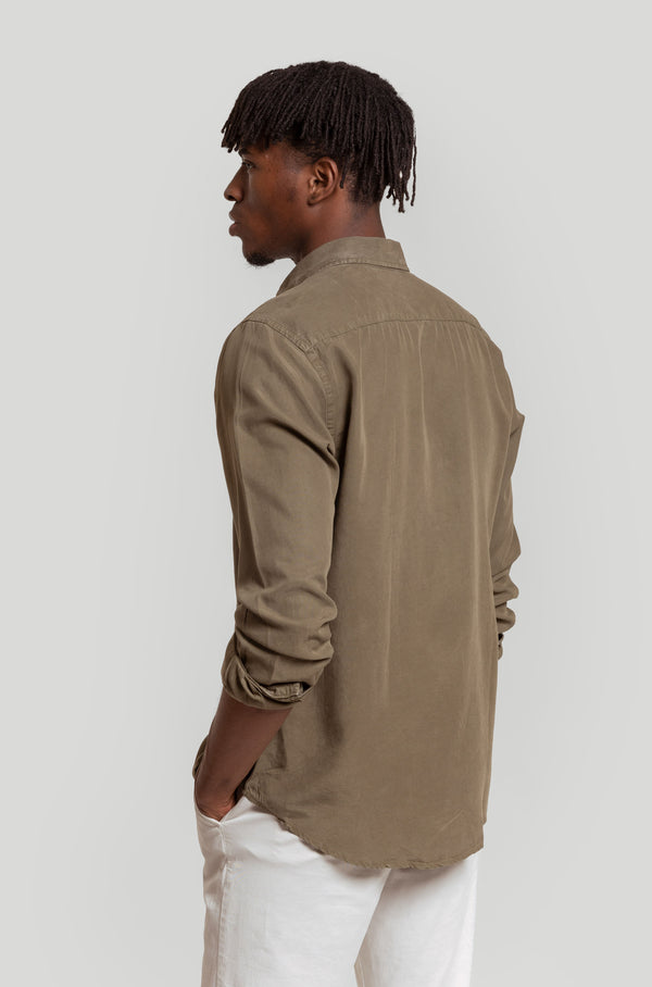 Camisa Algodón Soft Fit Kaki