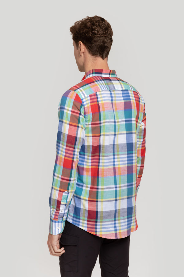 Camisa Cuadro Lino