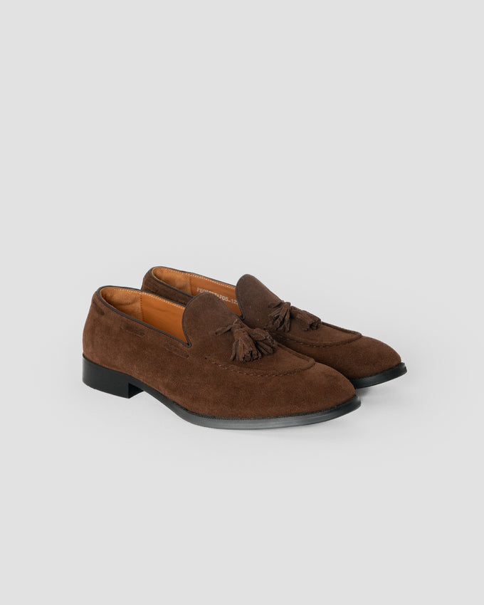 Brown Suede Tassel Loafer
