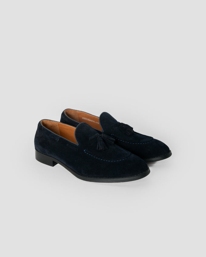 Mocasín Ante Borlas Marino