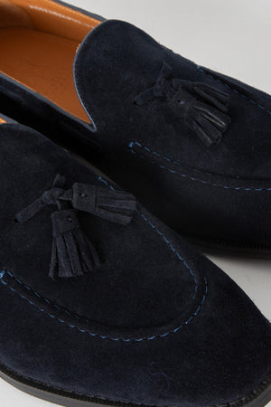 Mocasín Ante Borlas Marino