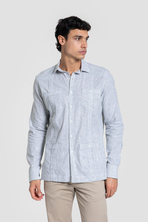 Guayabera Rayas Kaki