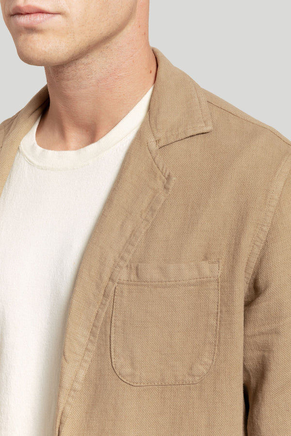 Americana Sport Algodon Lino Camel