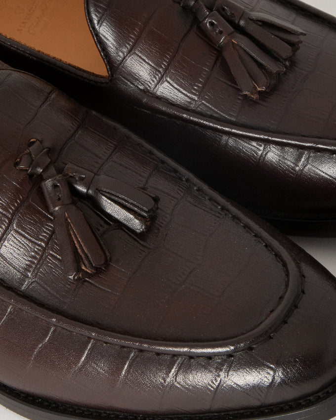 Mocasín Borlas Efecto Cocodrilo