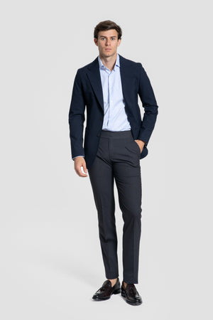 Sky Blue Herringbone Dress Shirt