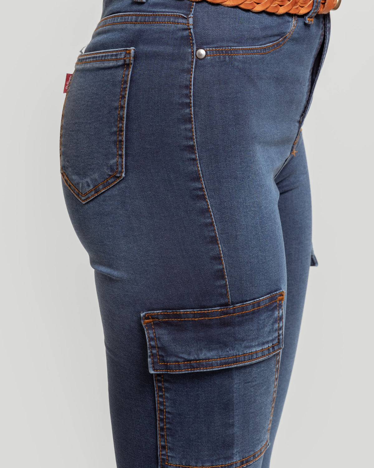 Stone Denim Cargo Pants - Roots
