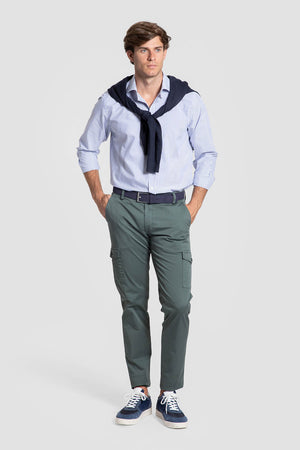 Chino estilo Cargo Verde Hoja