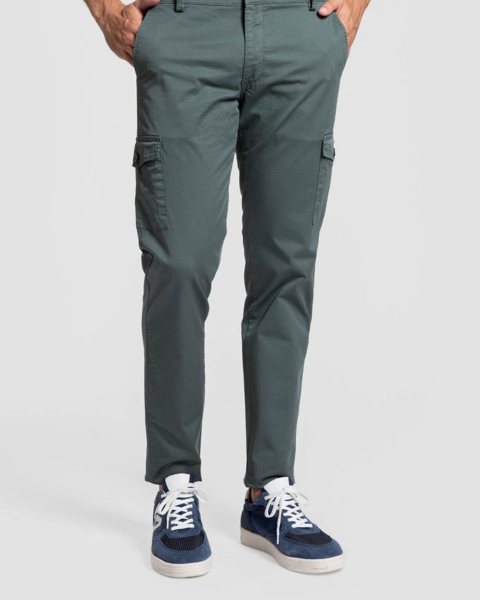 Chino estilo Cargo Verde Hoja