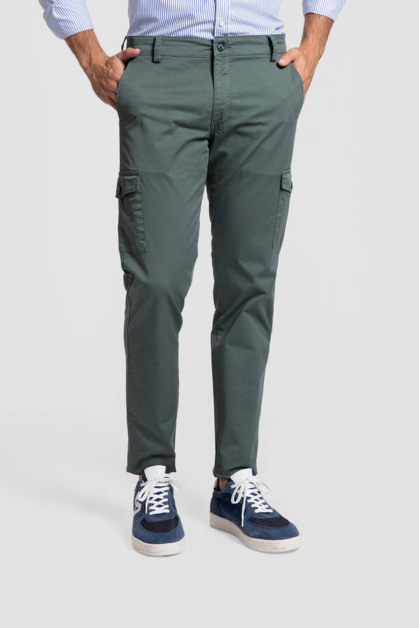 Chino estilo Cargo Verde Hoja