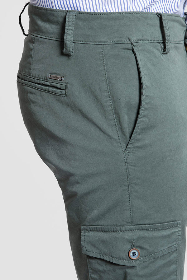 Chino estilo Cargo Verde Hoja