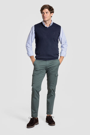 Chino estilo Cargo Verde Hoja