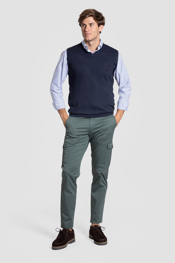 Chino estilo Cargo Verde Hoja