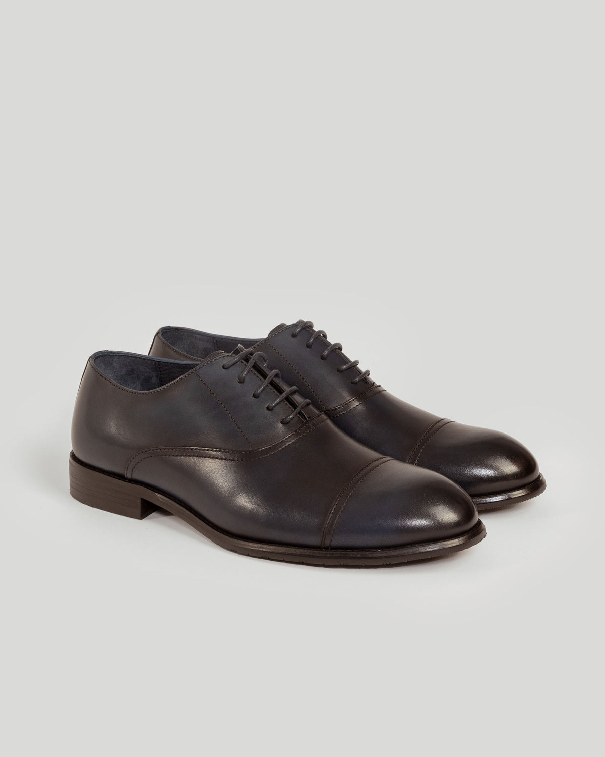 Classic Leather Lace-up Shoe, Navy Blue