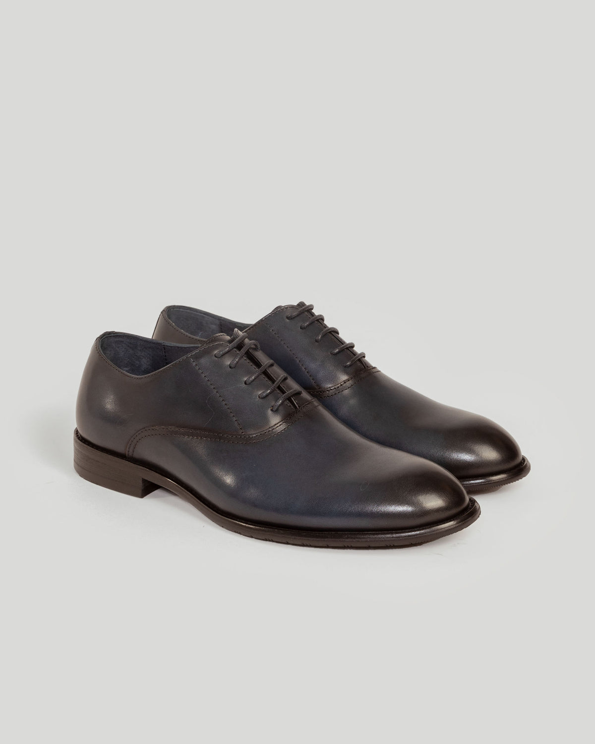 Zapato Oxford en Azul Marino de Piel