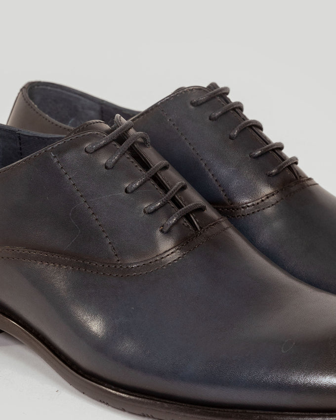 Zapato Oxford en Azul Marino de Piel