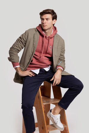 Americana Sport Algodon Lino Kaki